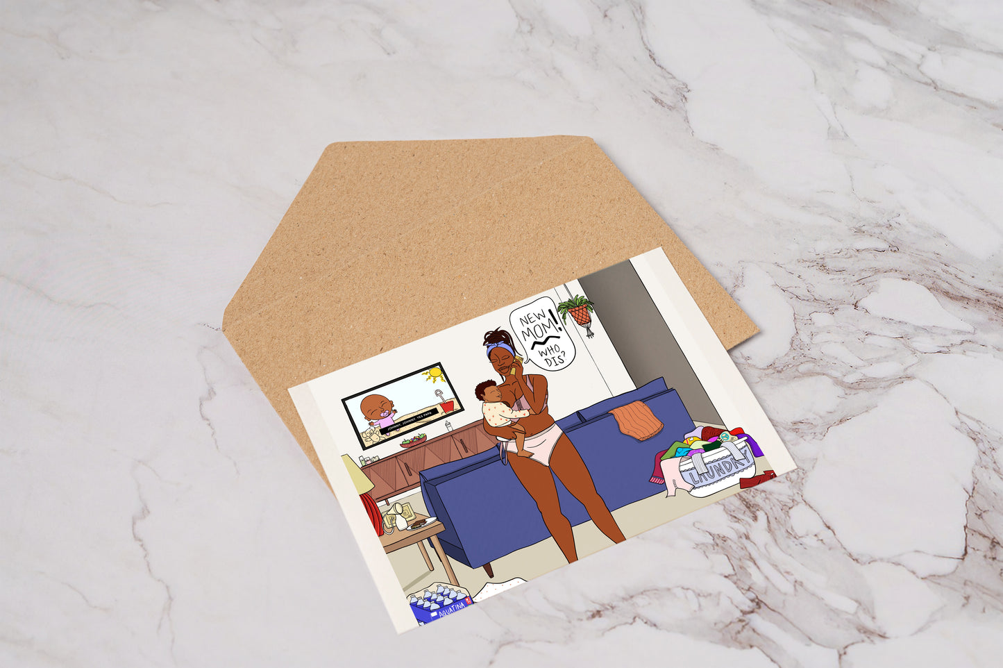 New Mom, Who Dis Card