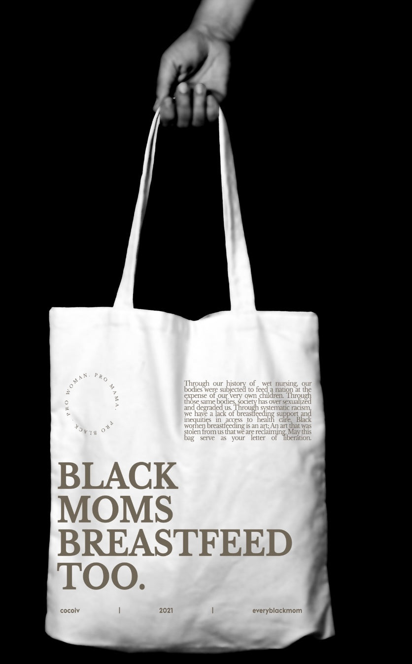 Black Moms Breastfeed Tote Bag